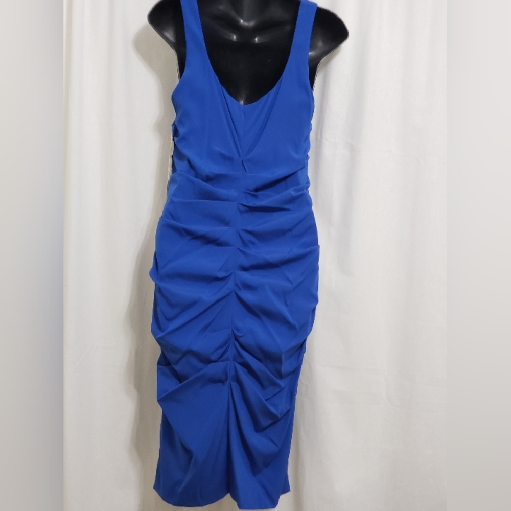 Nicole Miller NWT Blue Ruched Dress